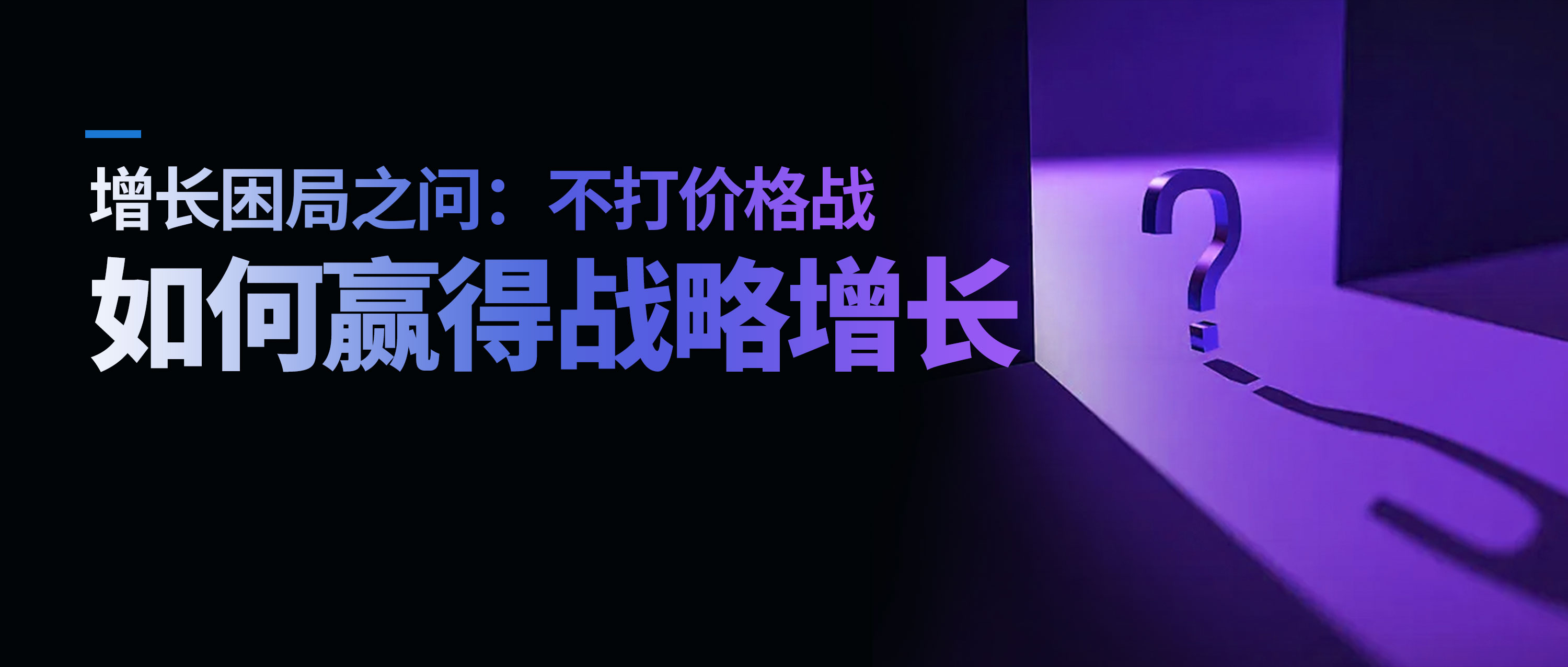 增长困局之问：不打价格战，如何赢得战略增长?