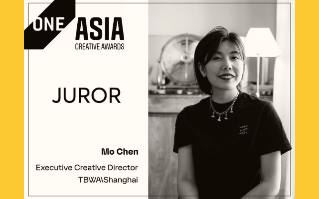 TBWA腾迈上海 ECD 陈沫出任 One Asia 创意奖评委