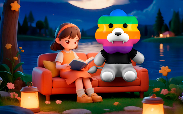 睡前故事「自由心愿」：把「希望」寫進(jìn)故事，讓心中的勇氣安然，彩虹獅花灣毛絨玩具