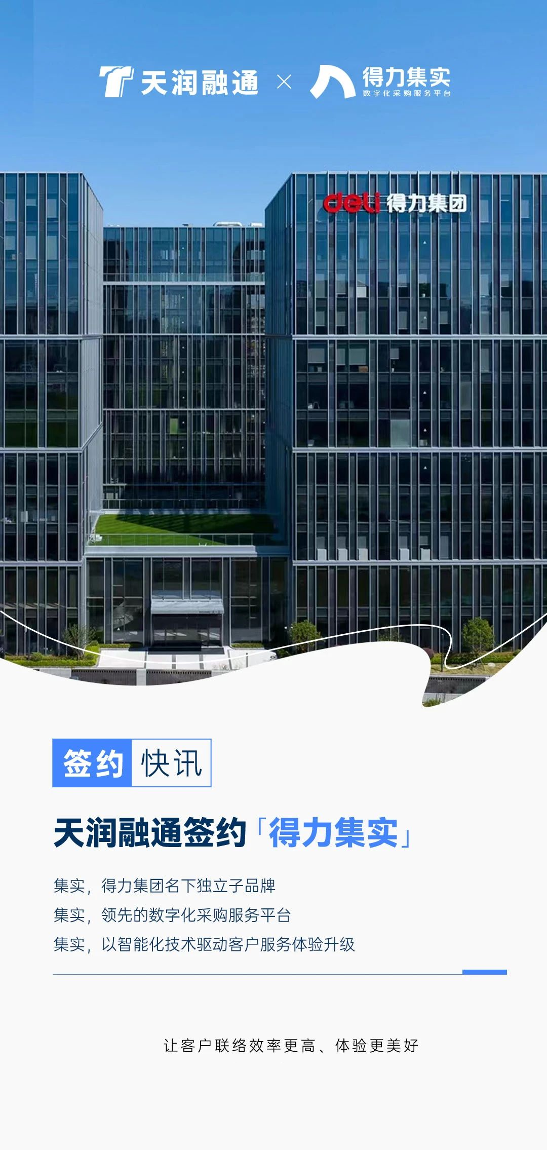 签约快报｜天润融通签约得力集实原创