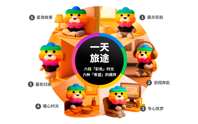 把「希望」设计成，能陪你出发的模样，彩虹狮花湾毛绒玩具