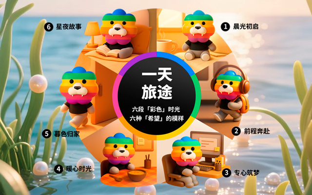 一天旅途：把「希望」设计成「表情」，能陪你出发的模样，彩虹狮花湾 A2 系列表情包上线啦！