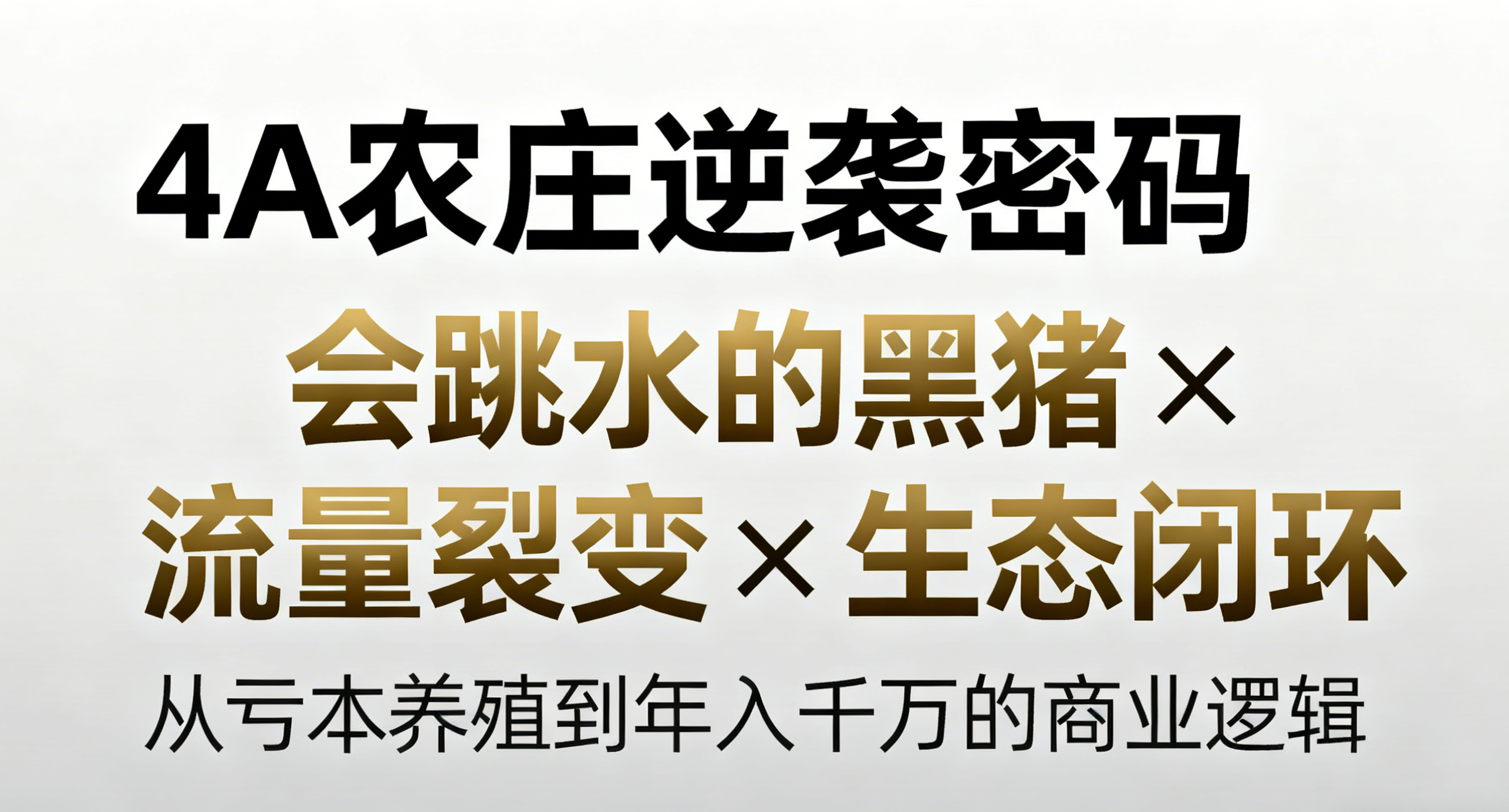 农庄变平台：从单一养殖到年销千万的转型密码