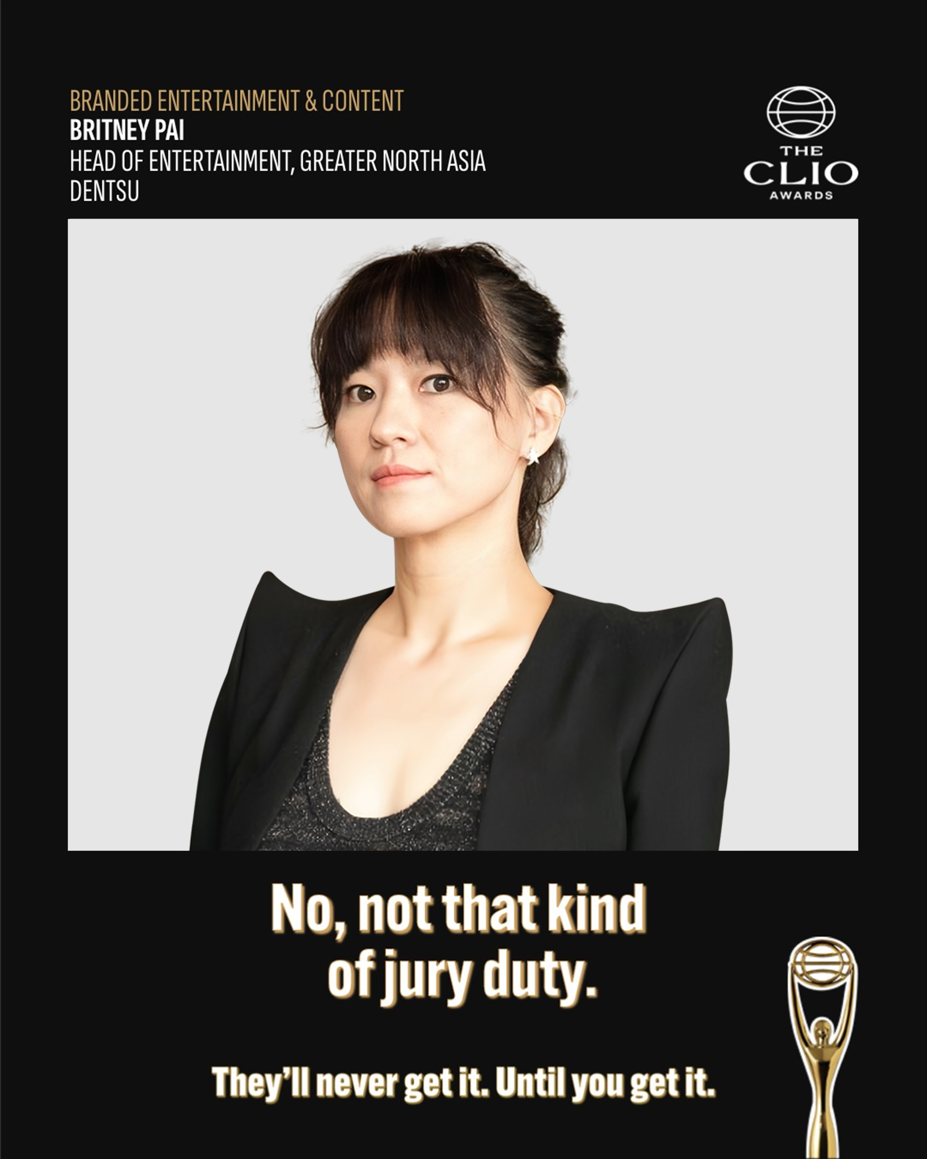 电通大北亚区娱乐事业负责人白玉莹加入2026 Clio Awards评审团