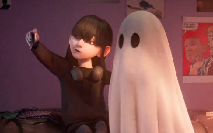 澳大利亚电信圣诞：哥特风少女与幽灵，绝配！