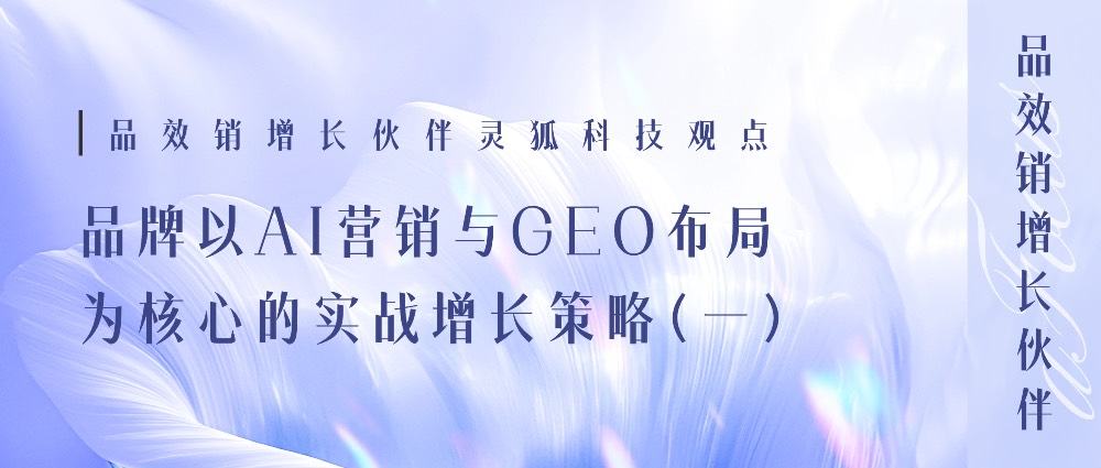 双11下半场，品牌以AI营销与 GEO 布局为核心的实战增长策略（一）
