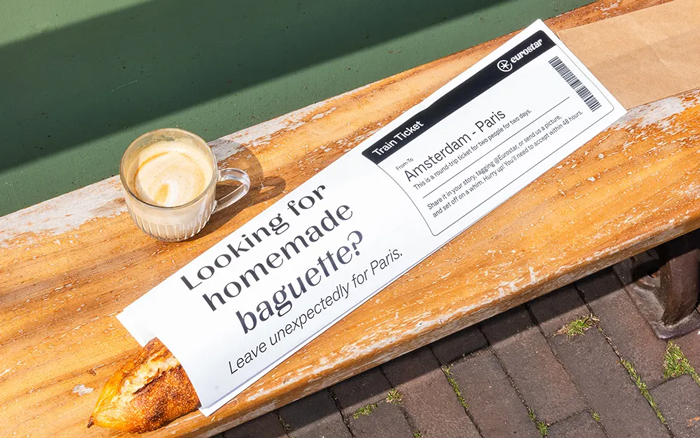 歐洲高鐵<em>廣告</em>：免費(fèi)的車票，可能藏在法棍上