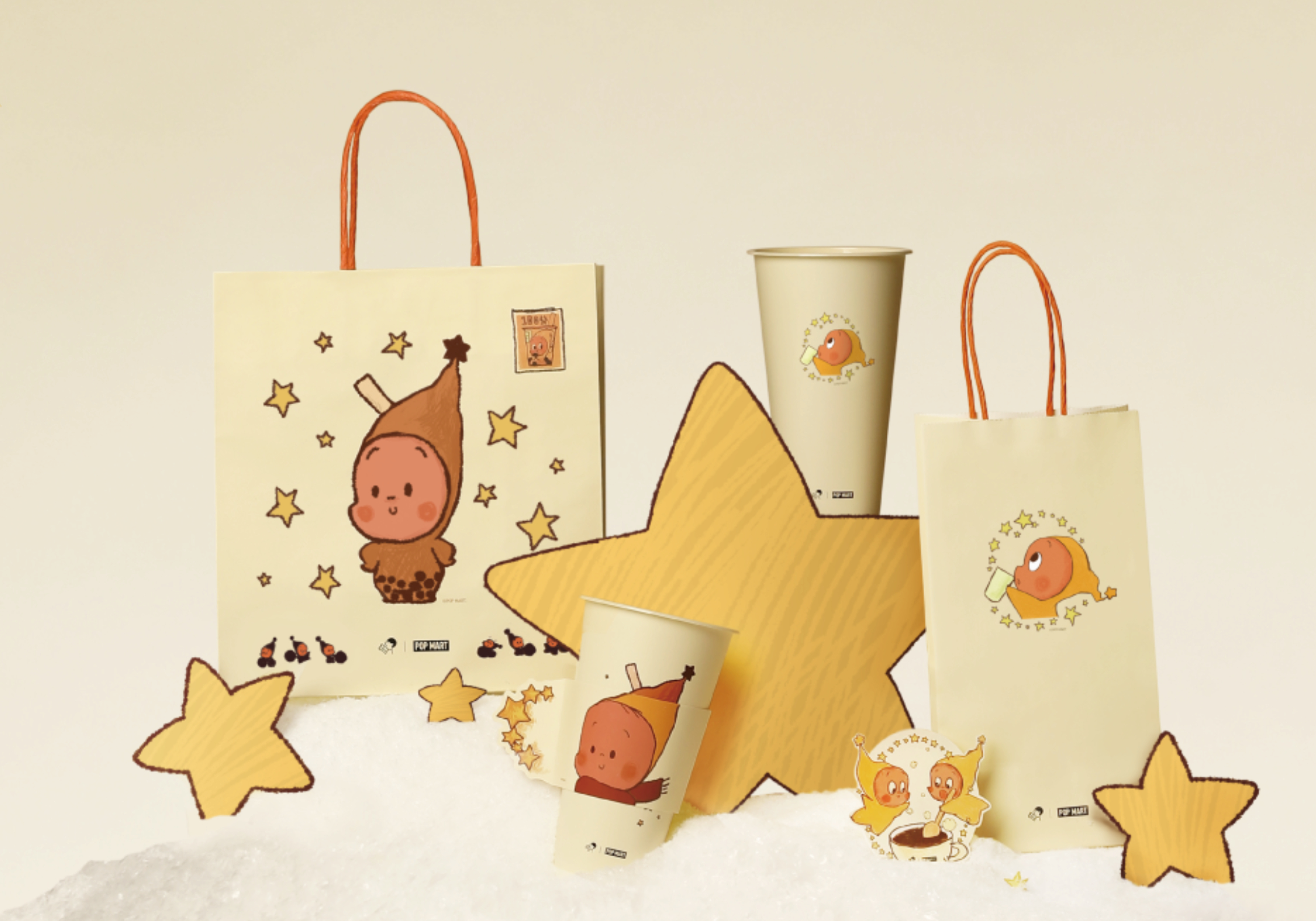 喜茶×泡泡瑪特星星人聯(lián)名上線，閃亮著溫暖過(guò)冬