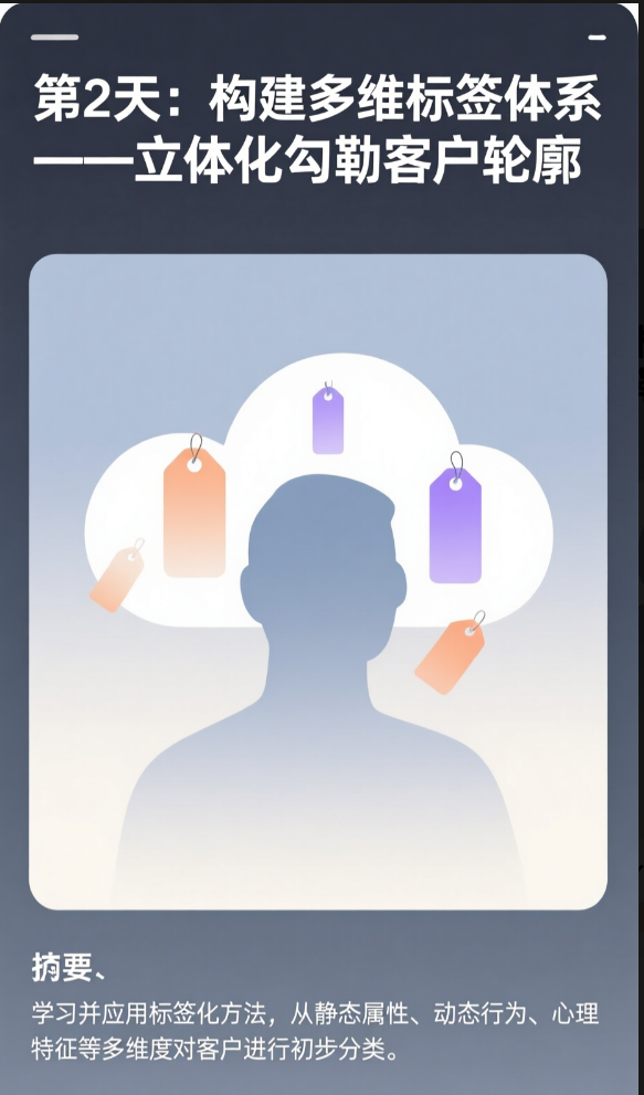 第2天：構建多維標簽體系——立體化勾勒客戶輪廓 