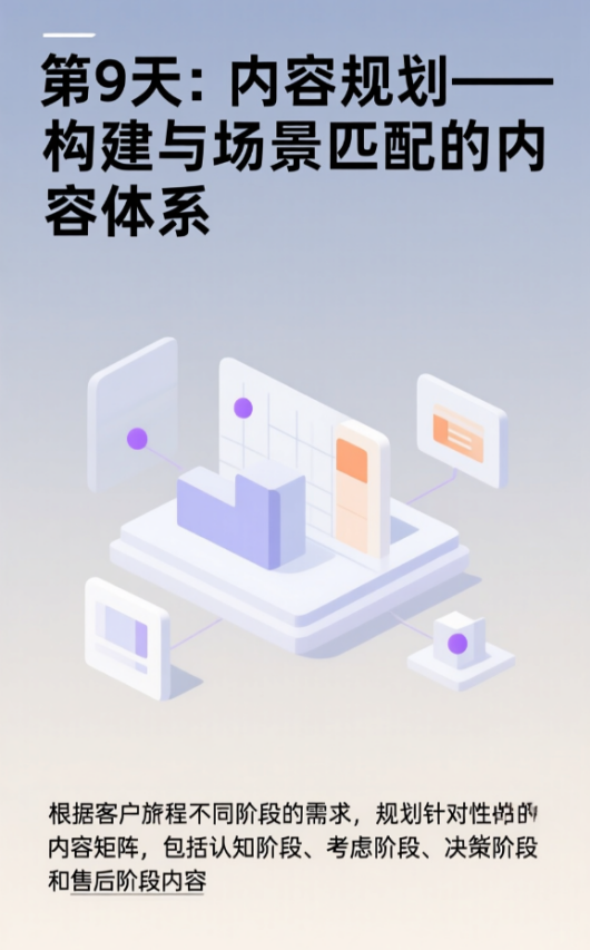第9天：內(nèi)容規(guī)劃——構(gòu)建與場景匹配的內(nèi)容體系