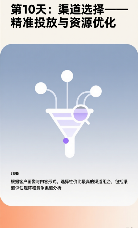 第10天：渠道選擇——精準(zhǔn)投放與資源優(yōu)化 