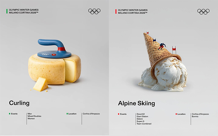 米兰冬奥会海报，这些运动太好“吃”了