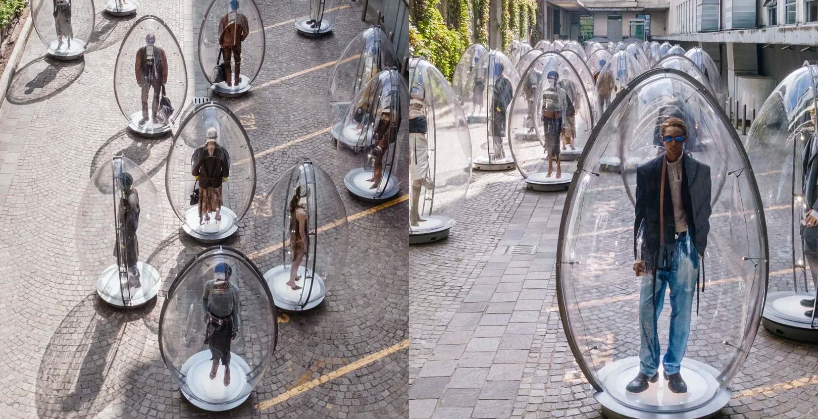 三里屯「活人」廣告惹爭議！網(wǎng)友：生理不適！