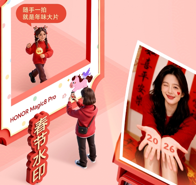 榮耀MagicOS春節(jié)海報(bào)：在AI年貨市集里，重構(gòu)年味