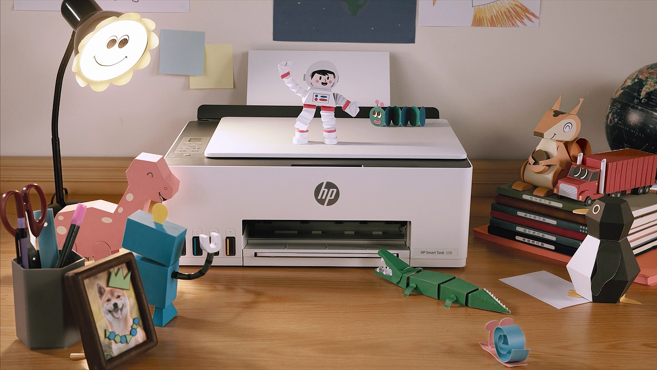 惠普打印机 剪纸纸模定格动画