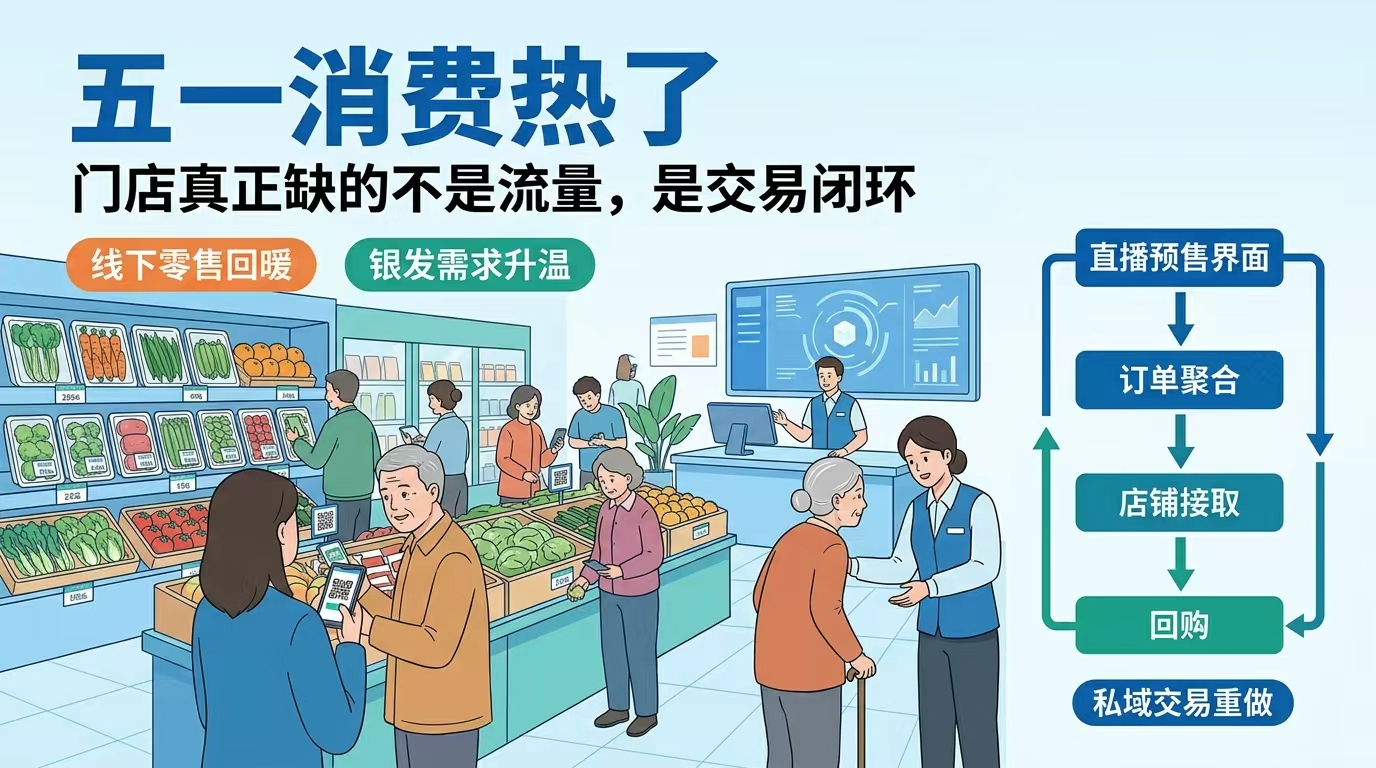 2026年私域直播系统怎么选？看懂五一消费数据后你会先看交易闭环