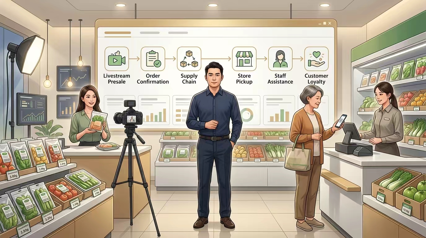 郑州生鲜店选私域直播系统，为什么后端比开播更重要
