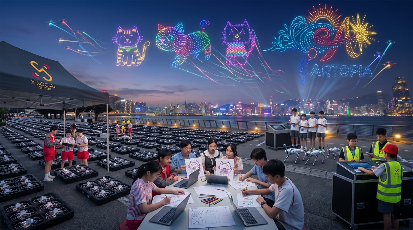 X Social Group 香港无人机灯光秀培训：培育下一代天幕创意监制