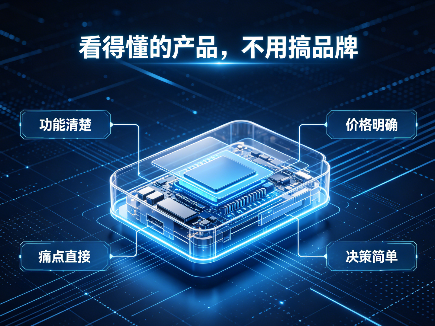 看得懂的产品，不用搞品牌