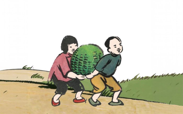 幸运咖×丰子恺水墨动画：种瓜得瓜