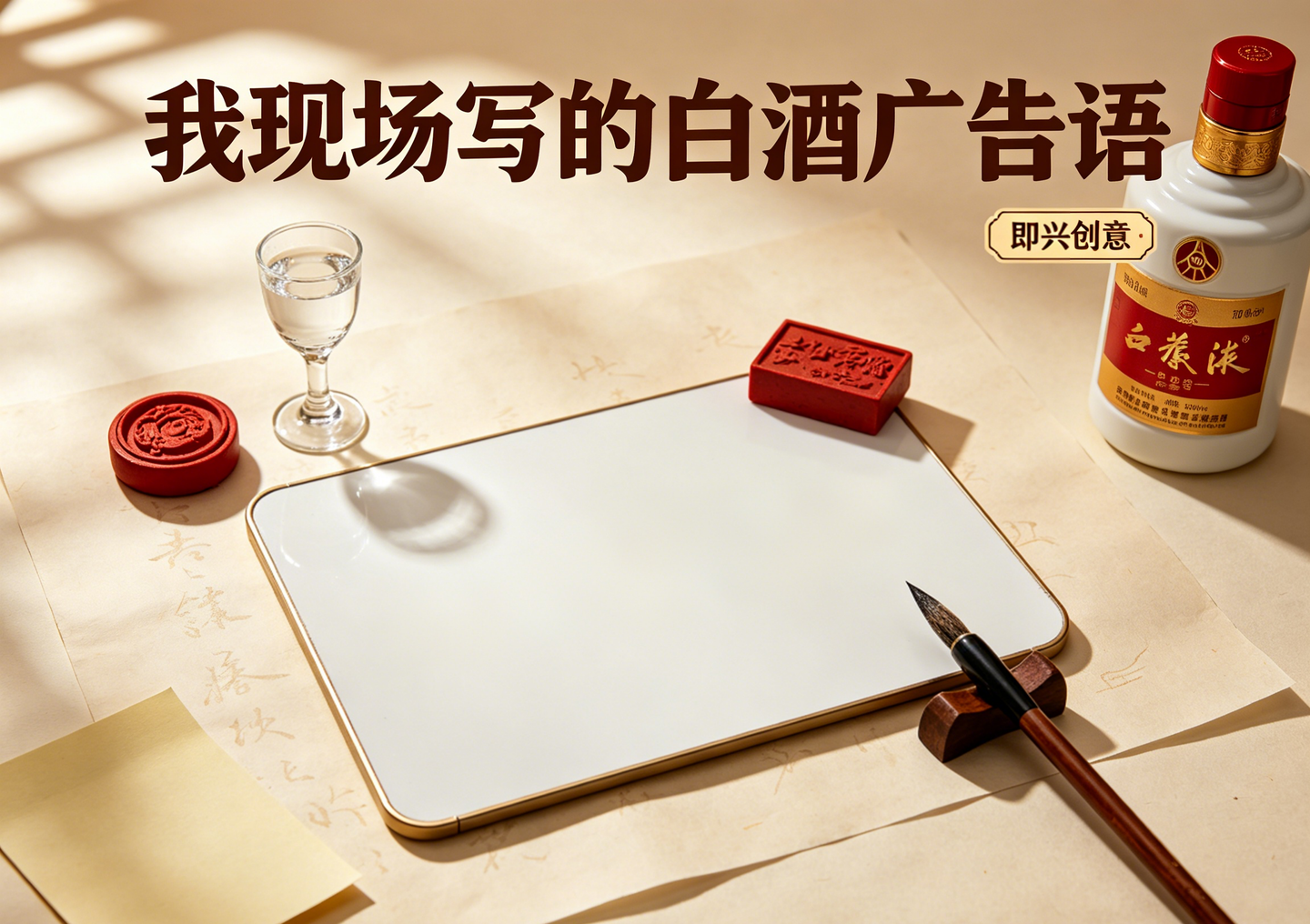 我现场写的白酒广告语