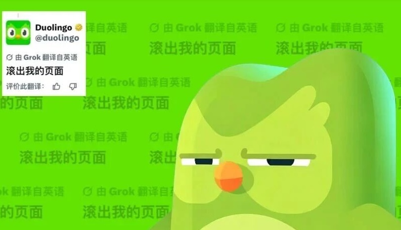 多邻国竟然让外网网友滚？这只绿鸟战斗力依旧拉满