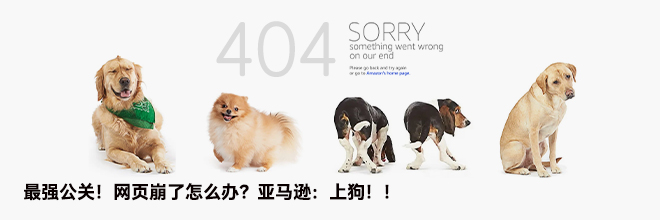 最强公关!网页崩了怎么办?亚马逊:上狗!! 最强公关!网页崩了怎么办?亚马逊:上狗!!
