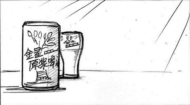 金星啤酒创意手绘广告：原汁、原味、原鲜