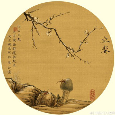 立春的绘画,立春简笔画,立春节气画_大山谷图库