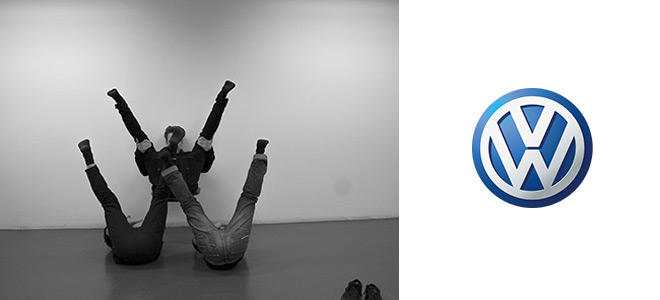 猜创意:20个用身体摆出的logo,你能答对几个?