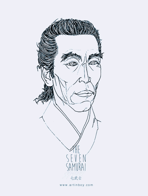 七武士系列手绘插画(一)