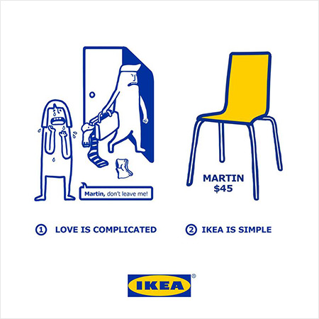 这一次,ikea决定用幽默插画治愈那些"糟心"的爱情真相 - 数英