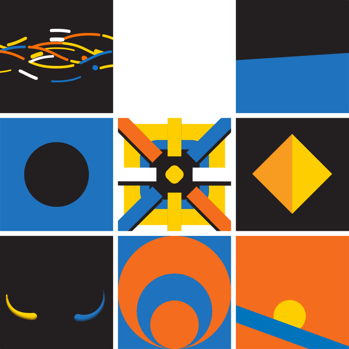 365天128位设计师28张九宫格gif动画简直太有魔性了