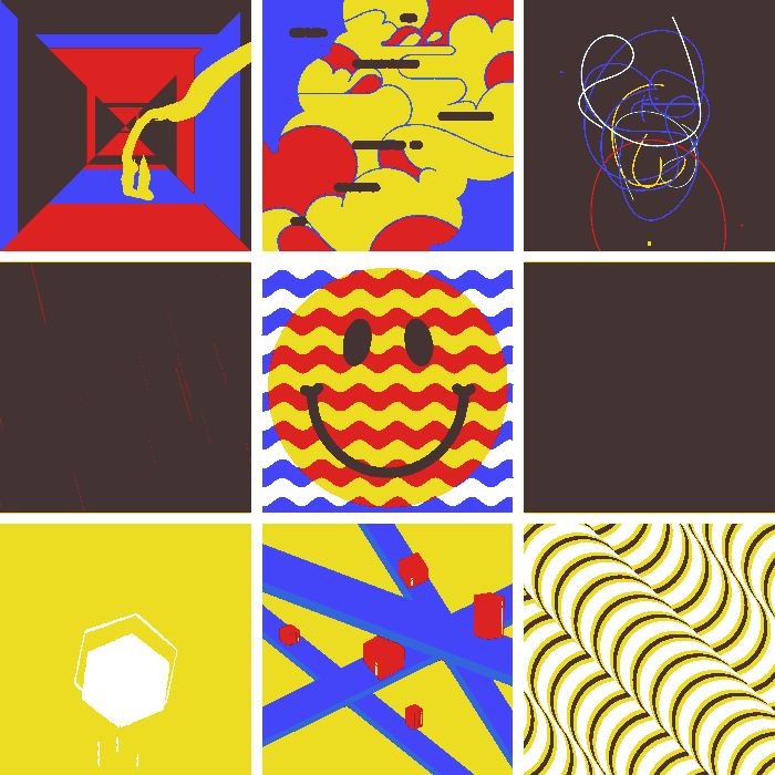 365天,128位设计师,28张九宫格gif动画,简直太有魔性了!