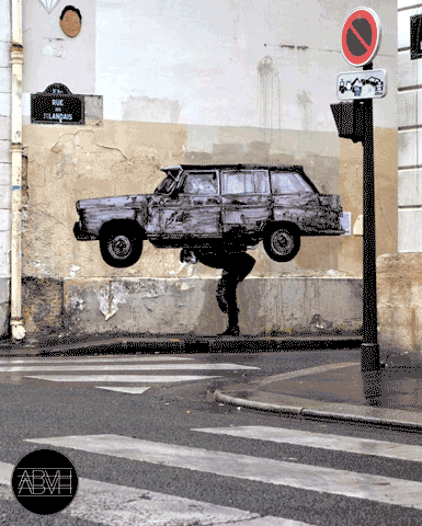 blu 和 daan botlek 等多位街头艺术家的经典作品做成 gif 动图的 ab