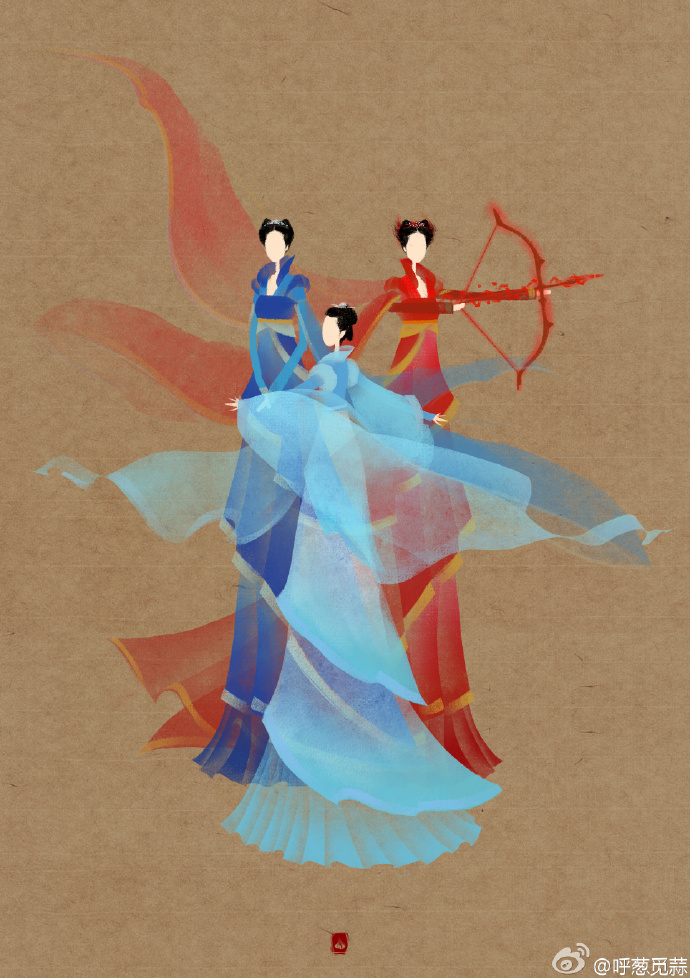 这位爱画无脸男的插画师让中国风美出了新高度