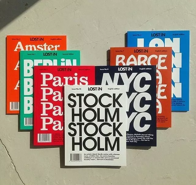 这本杂志竟然给每一个城市都设计了字体