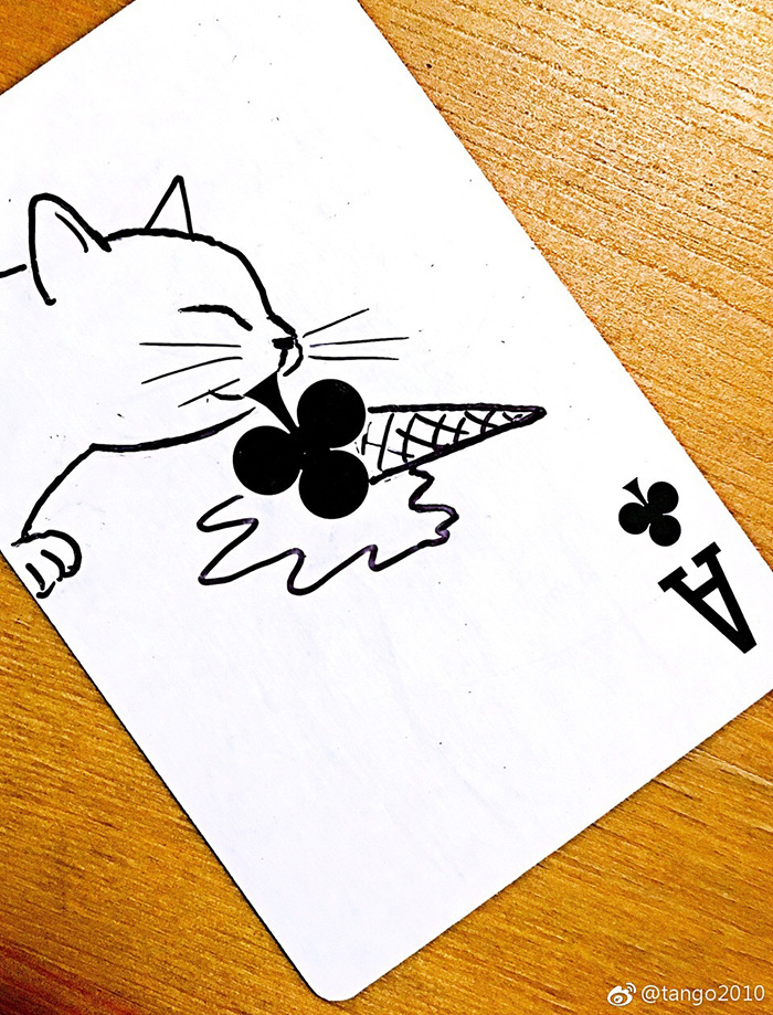 tango 扑克牌系列脑洞插画,这样的扑克请给我来一打!