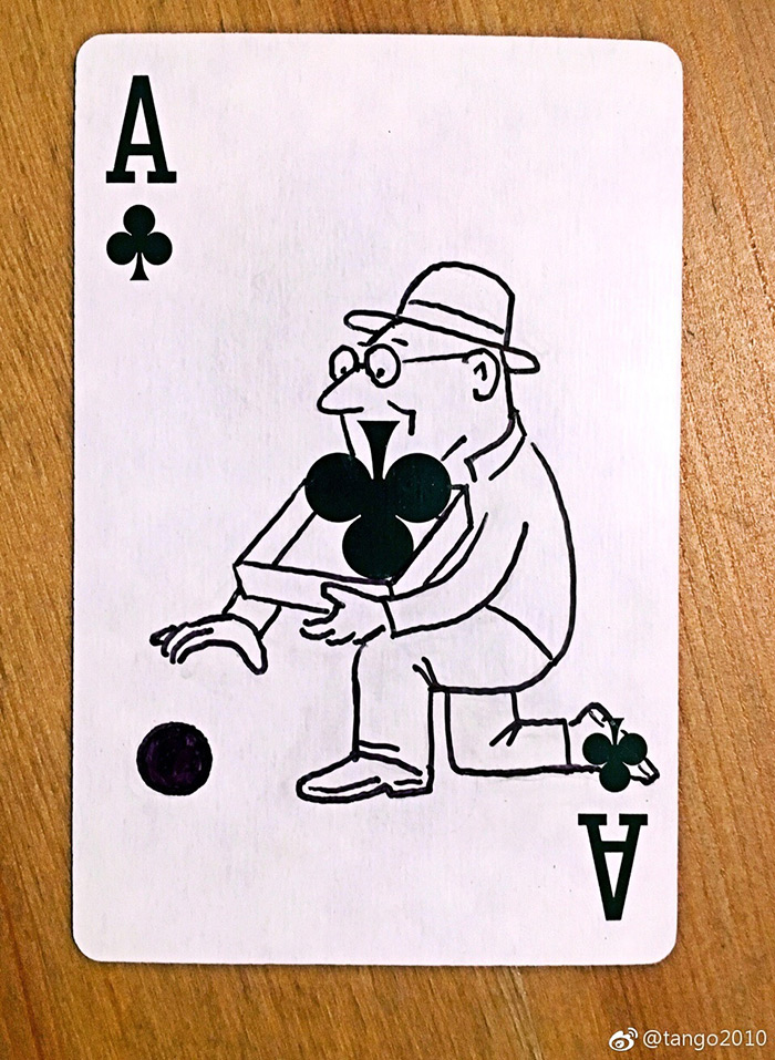 tango 扑克牌系列脑洞插画,这样的扑克请给我来一打!
