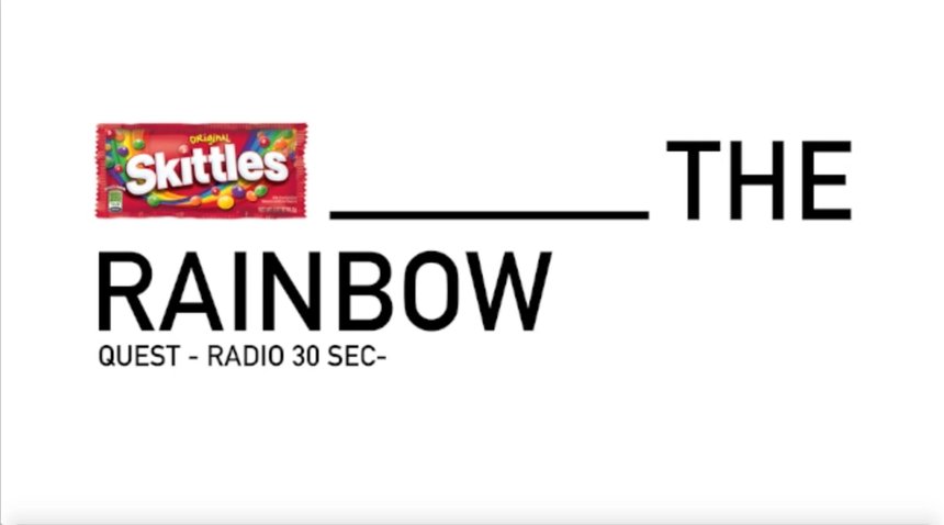 Skittles纯广播广告:彩虹什么味道,等你来填空!