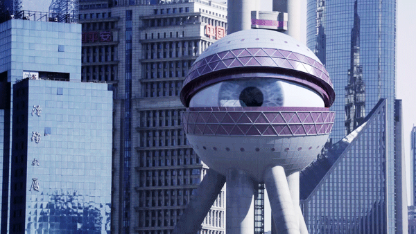 前方快报魔都东方明珠开眼事件