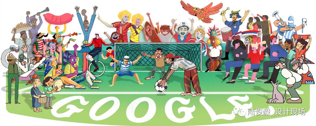 谷歌涂鸦携手32位艺术家推出32支球队32幅插画世界杯涂鸦插画作品