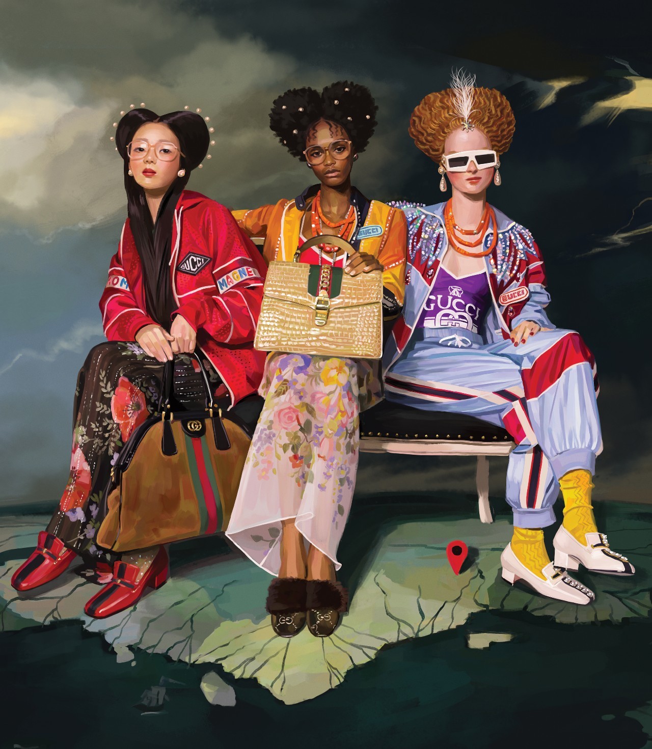 gucci2018春夏系列广告大片:超现实乌托邦式幻境