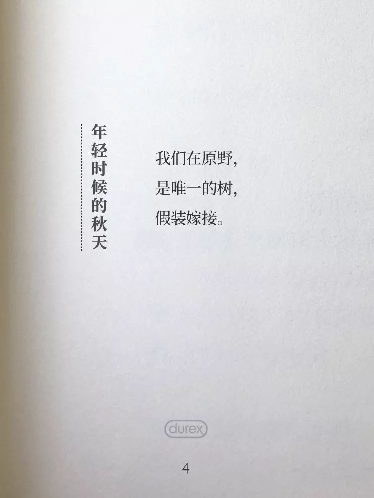 《杜蕾斯秋日诗集》完整版:华丽人类,朴素情史