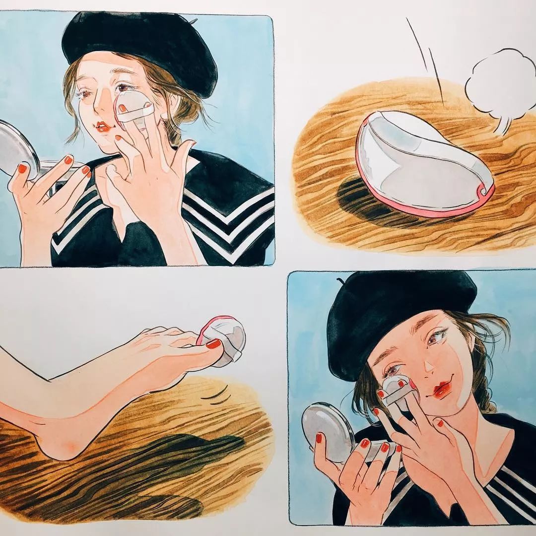 许多品牌找她作画，这个天才美女画家，非常酷！