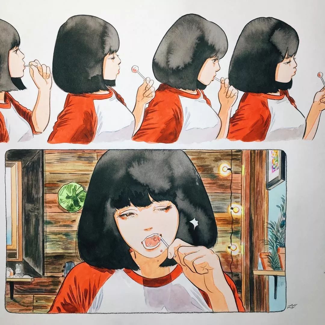 许多品牌找她作画，这个天才美女画家，非常酷！