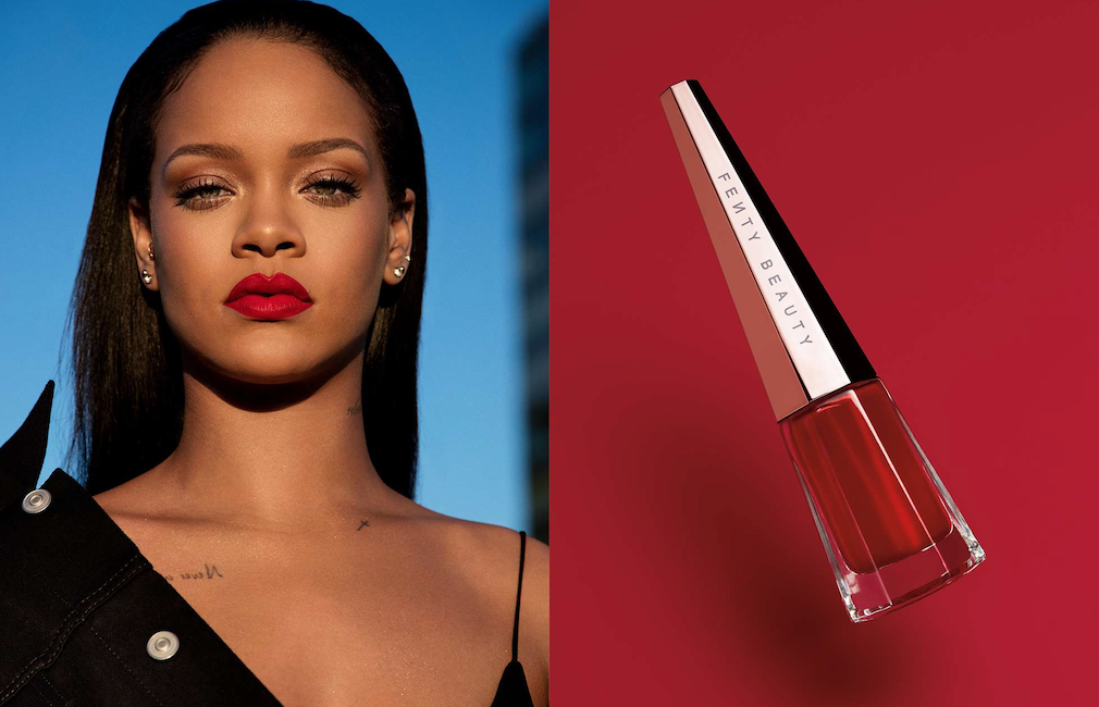 蕾哈娜美妆品牌fentybeauty广告赏女人几何极致的性感