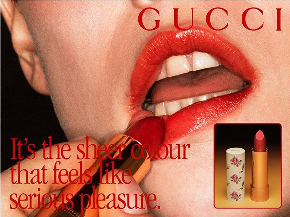 gucci 全新口红广告上线,大胆展示不完美!