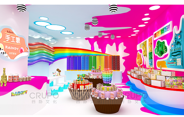 糖果蔓延是怎样的世界糖果主题体验店空间设计