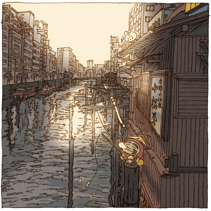 日本小哥3年为东京手绘100张插画看完想把年假用光